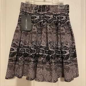 NWT PLT Snake Print Skater Skirt